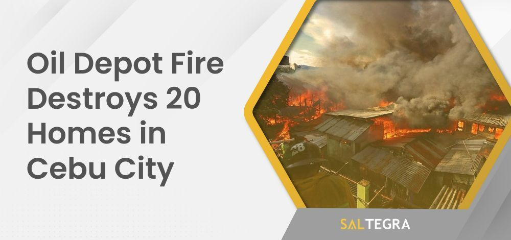 Oil Depot Fire Destroys 20 Homes in Cebu City